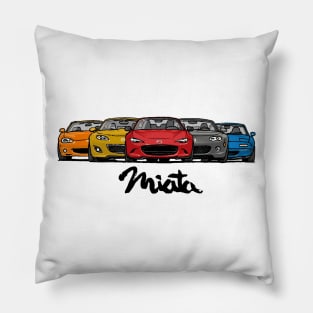 MX5 Miata Generations Pillow