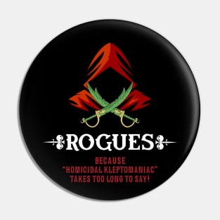 RPG Definition of Rogues Pin