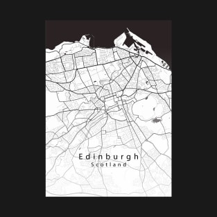 Edinburgh Scotland City Map T-Shirt