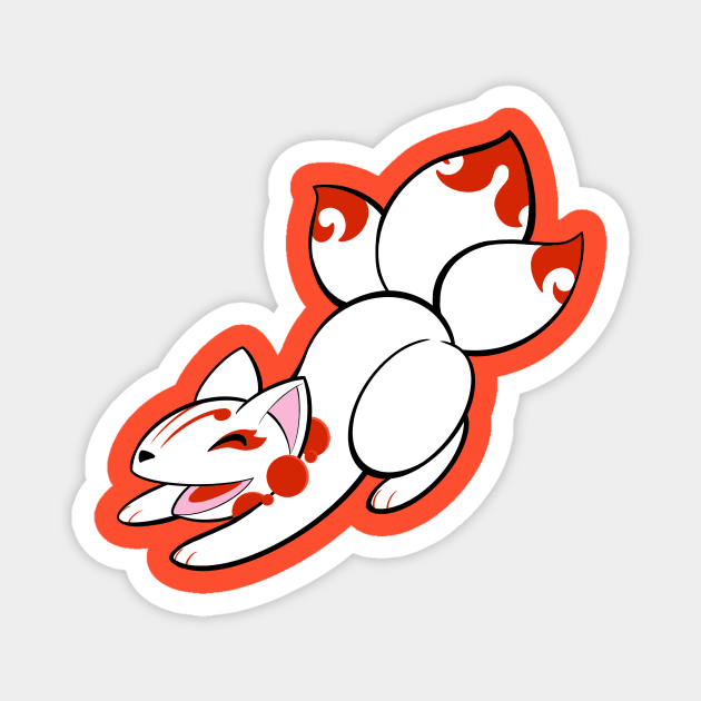 Cutie Kitsune Magnet by candice-allen-art