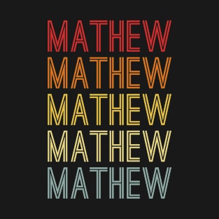 Mathew Name Vintage Retro Pattern T-Shirt