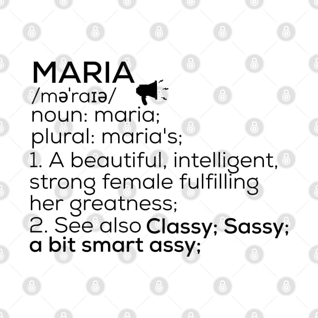 Maria Name Definition Maria Female Name by TeeLogic