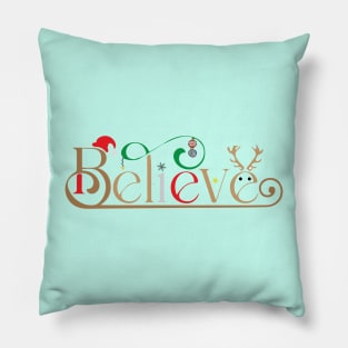 Believe Christmas Gift Pillow