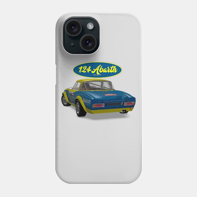 Abarth 124 23 Back Phone Case by PjesusArt