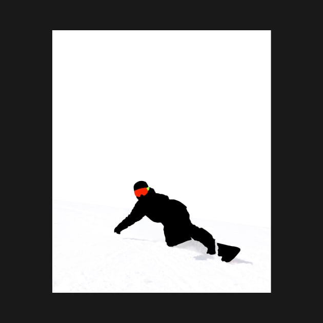 Minimalist snowboard art by Sticky T