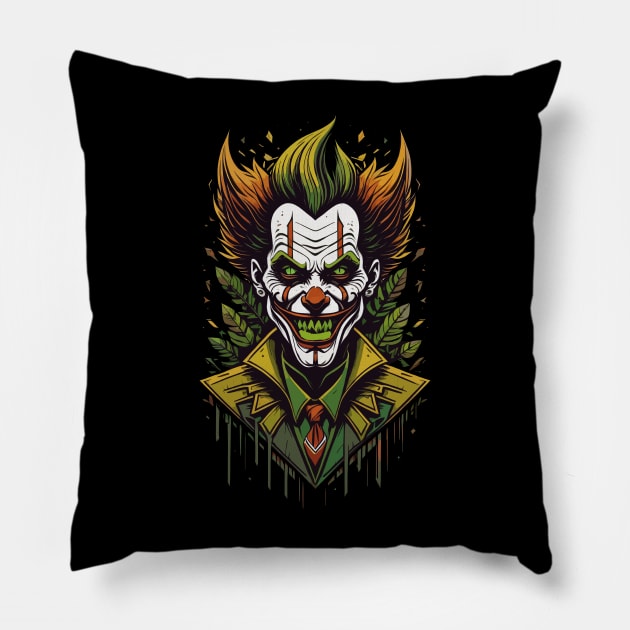 Psychotic Clown Pillow by DeathAnarchy