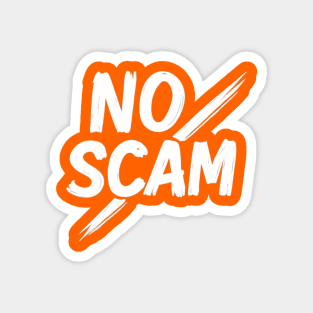 No Scam – Investigative Paintbrush White Logo Magnet