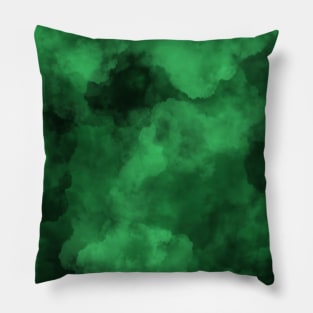 Green Watercolor Pillow