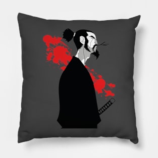 Pensative samurai Pillow