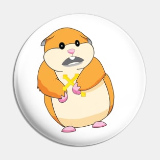 Scared Hamster with Cross Meme Hammond Pin