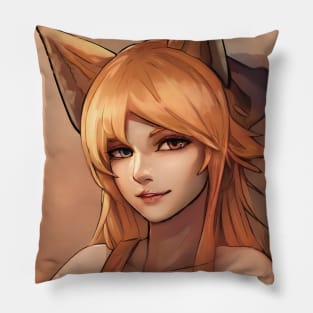 Red Hair Anime Girl Pillow