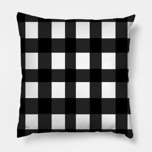 Black and white checkered pattern Pillow