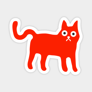Little Red Cat (No Background) Magnet