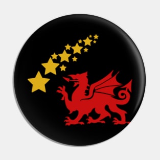 Welsh Dragon Shooting Star Pin