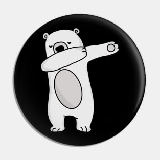 Dabbing Polar Bear Pin