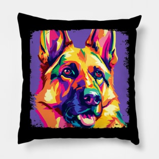 German Shepherd Dog Pop Art - Dog Lover Gifts Pillow