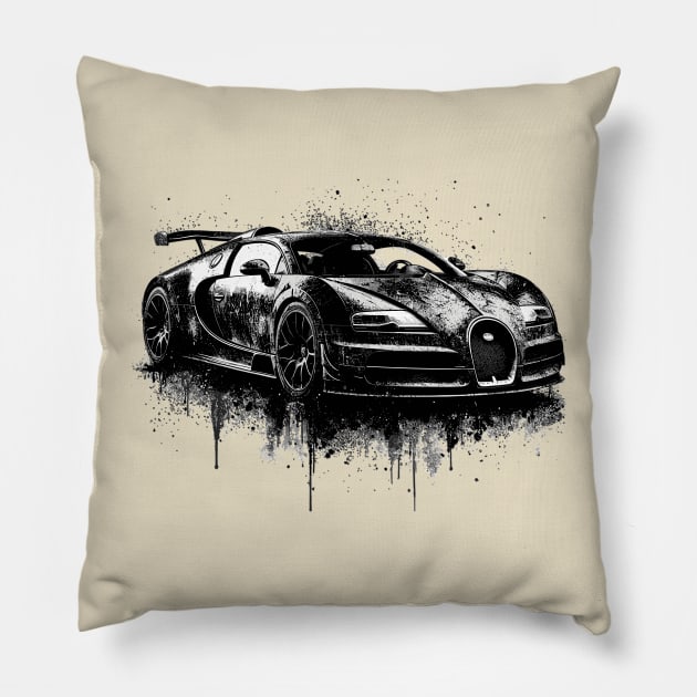 Bugatti Veyron Pillow by Vehicles-Art