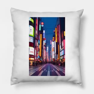 Neon Tokyo Dreams Pillow