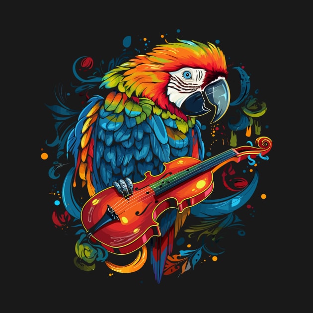 Parrot Playing Violin by JH Mart