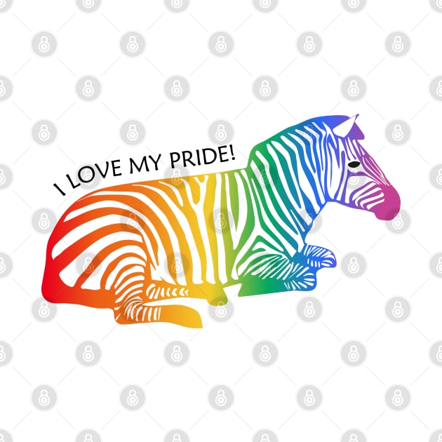 I love my pride - zebra by grafart