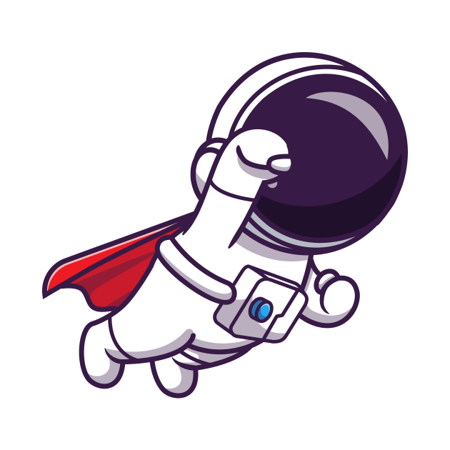 Cute Astronaut Super Flying Cartoon by Catalyst Labs