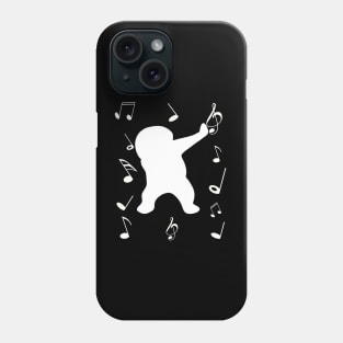 funny dabbling man dance with music key note Phone Case