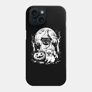 Pug dog Funny Love Horror Halloween Phone Case