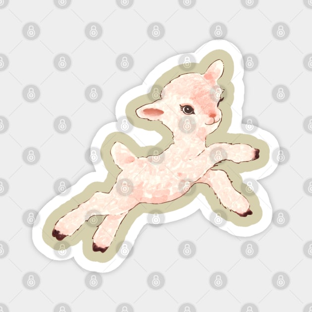 Coquette Lamb Magnet by Mary Rose 73744