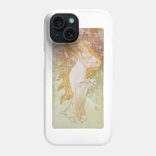 Four Seasons by Mucha, Spring Phone Case