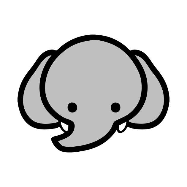 Baby Cartoon Elephant Face Emoticon by AnotherOne