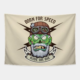 Zombie Biker Tapestry