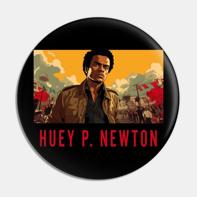 Huey Newton Pin by UrbanLifeApparel