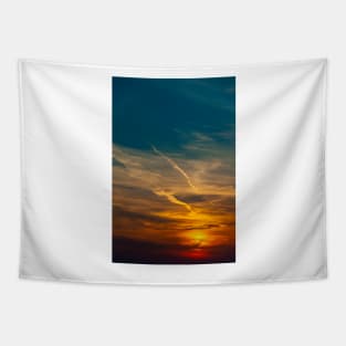 Wispy Sunset Sky Tapestry