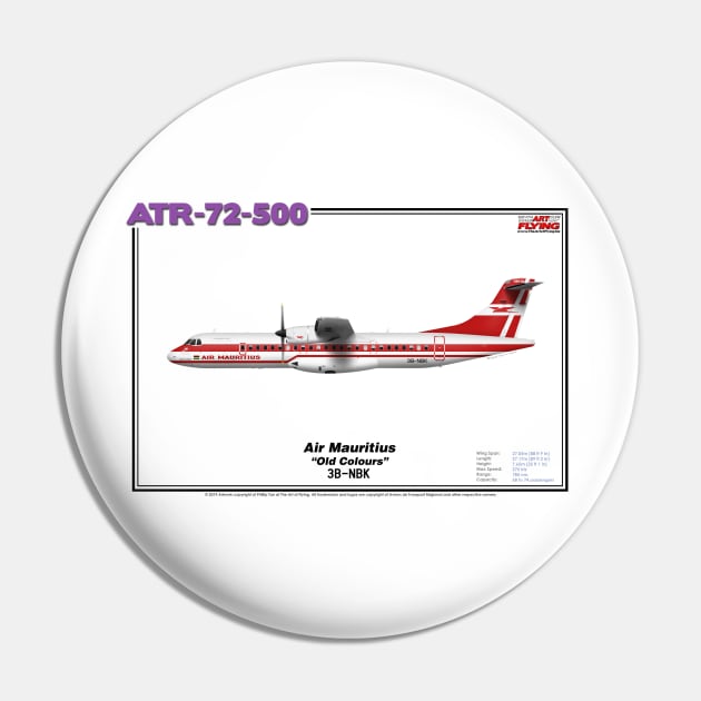 Avions de Transport Régional 72-500 - Air Mauritius "Old Colours" (Art Print) Pin by TheArtofFlying