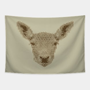 Kumiko Deer Animal Portrait Tapestry