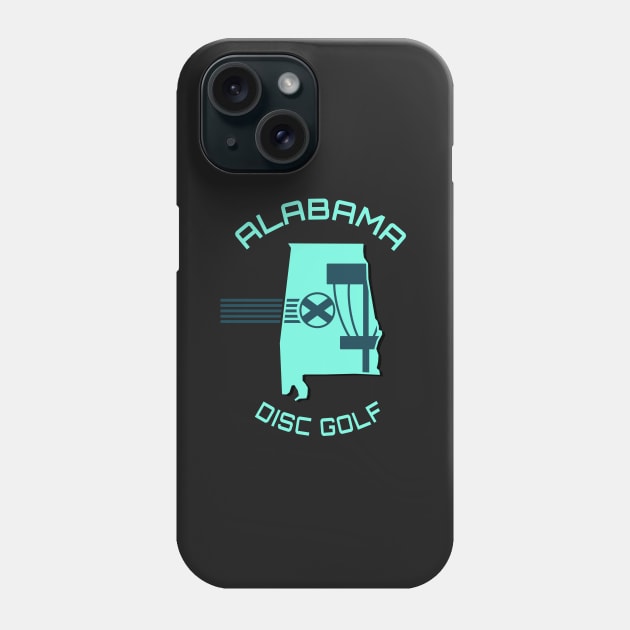 Alabama Disc Golf - Light Green Shape Phone Case by grahamwilliams