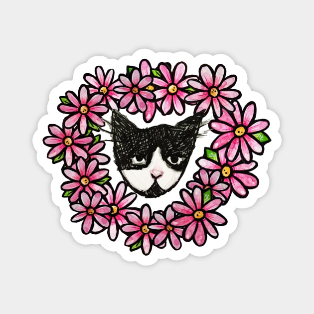 Tuxedo Cat Magnet by bubbsnugg