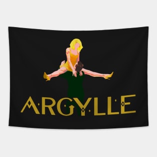 Henry Cavill as Argylle action movie 2024 graphic design Tapestry