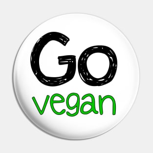 Go Vegan Pin