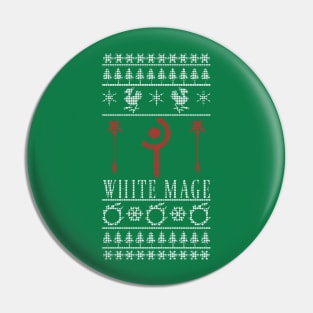 Final Fantasy XIV White Mage Ugly Christmas Sweater Pin