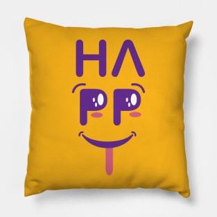 Happy Smiling Face - Smiley - Happiness Pillow
