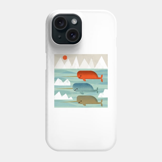 Narwhals! Phone Case by Gareth Lucas