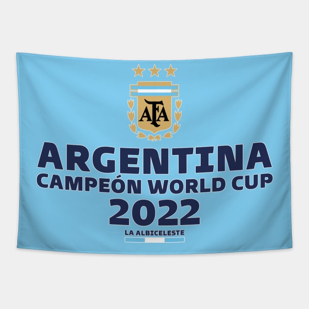 Argentina World Cup Champions 2022 Tapestry by Generalvibes