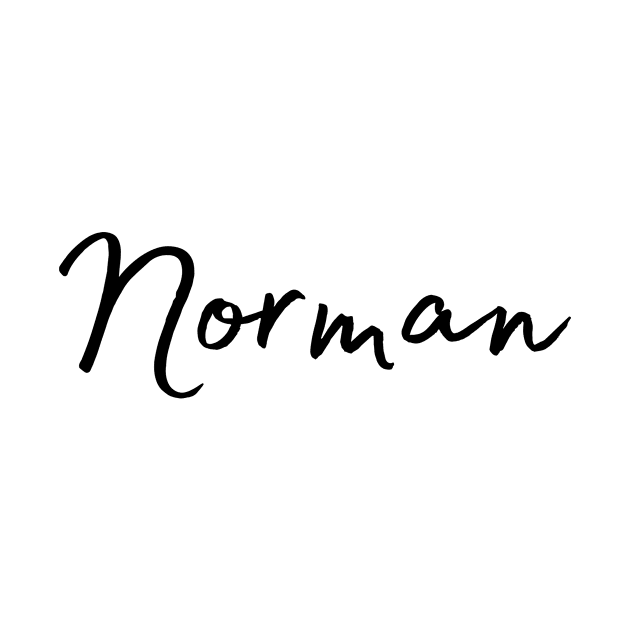 Norman Name Calligraphy by Word Minimalism