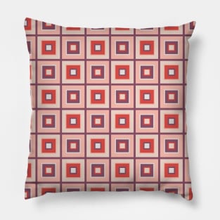 Re ad violet checkered pattern Pillow