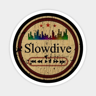 Graphic Slowdive Name Retro Distressed Cassette Tape Vintage Magnet