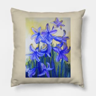 Bluebells watercolour painting Pillow