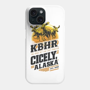 Distressed KBHR The voice of the last frontier Cicely alaska Phone Case