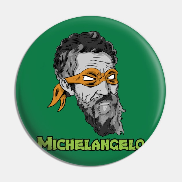 Michelangelo Pin by Black Snow Comics