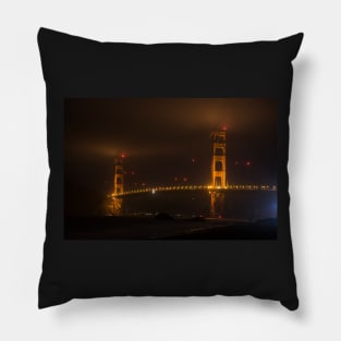 Fog over the Golden Gate Bridge San Francisco CA Pillow